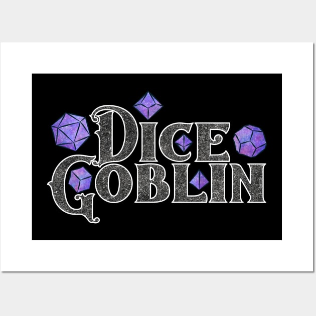 Dice Goblin Purple Galaxy Dice Wall Art by ViolaVixi